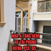  NHÀ 4 TẦNG HẺM XE TẢI PHÙNG HƯNG, P13, Q5 – 12,X TỶ